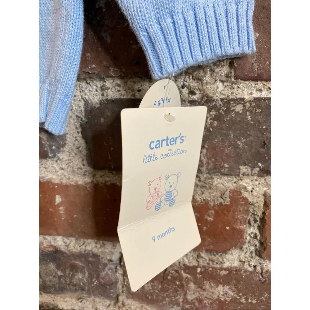Carter’s Baby Blue Cardigan Sweater Baby Size 9 Months 26-28” NWT